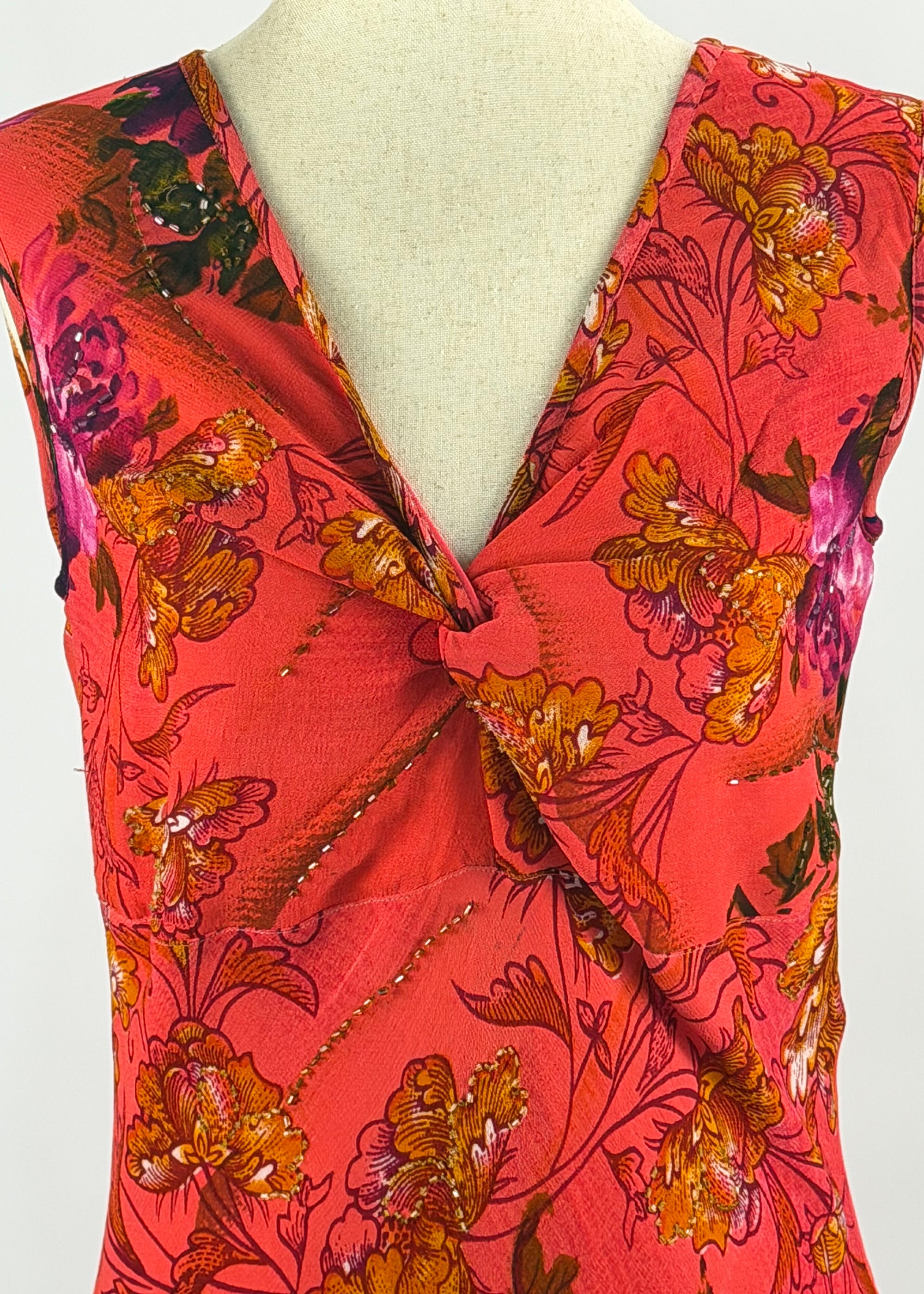 American Angel Y2K Hot Pink Floral Sequin Dress