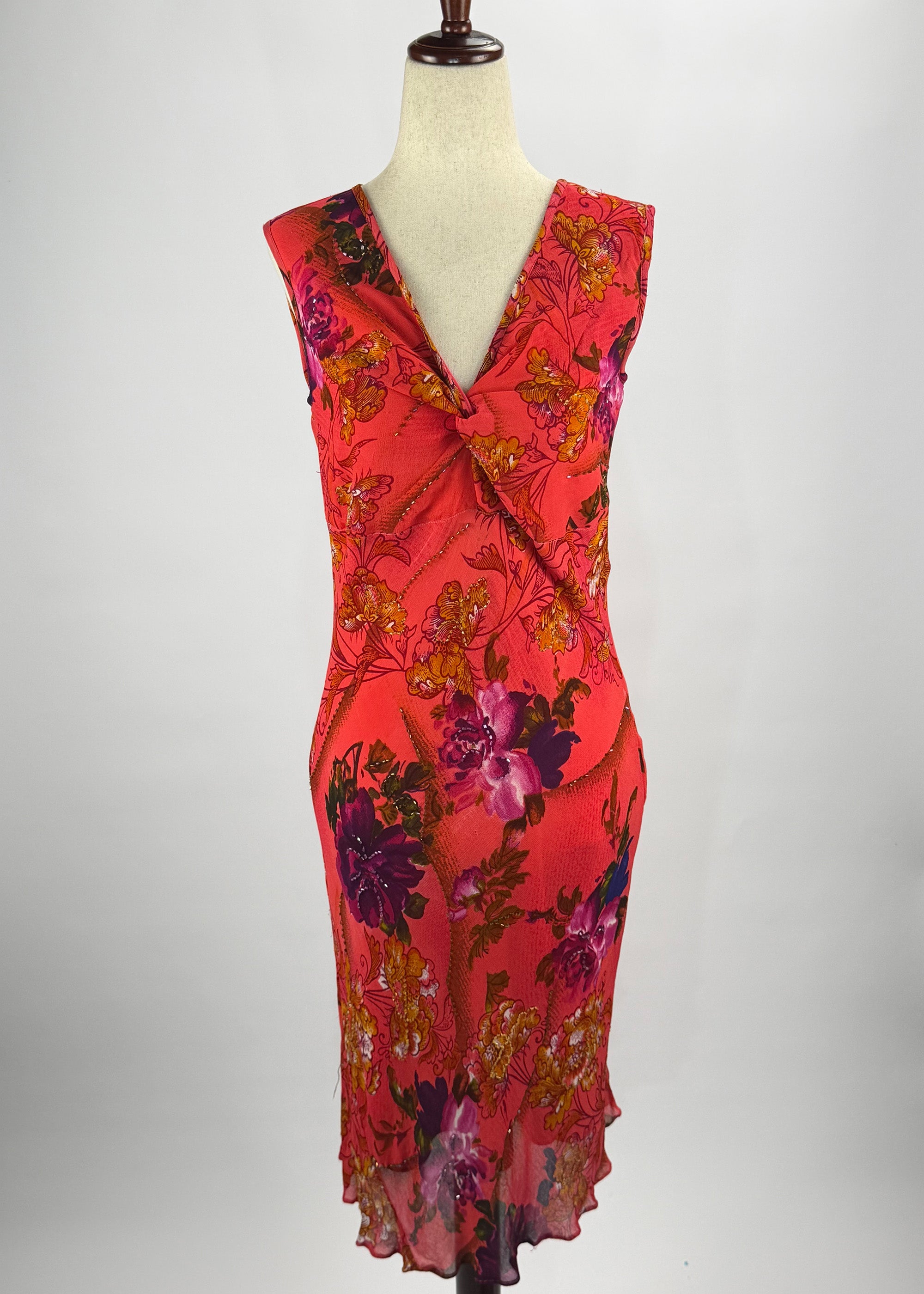 American Angel Y2K Hot Pink Floral Sequin Dress