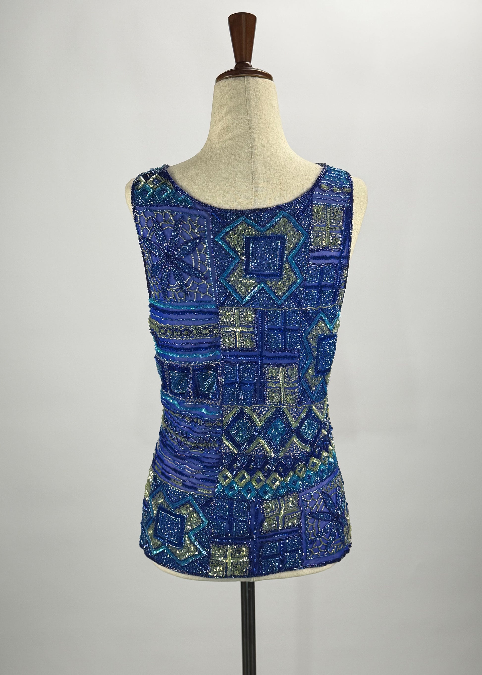 Vintage Chaudry Sequin Sleeveless Top