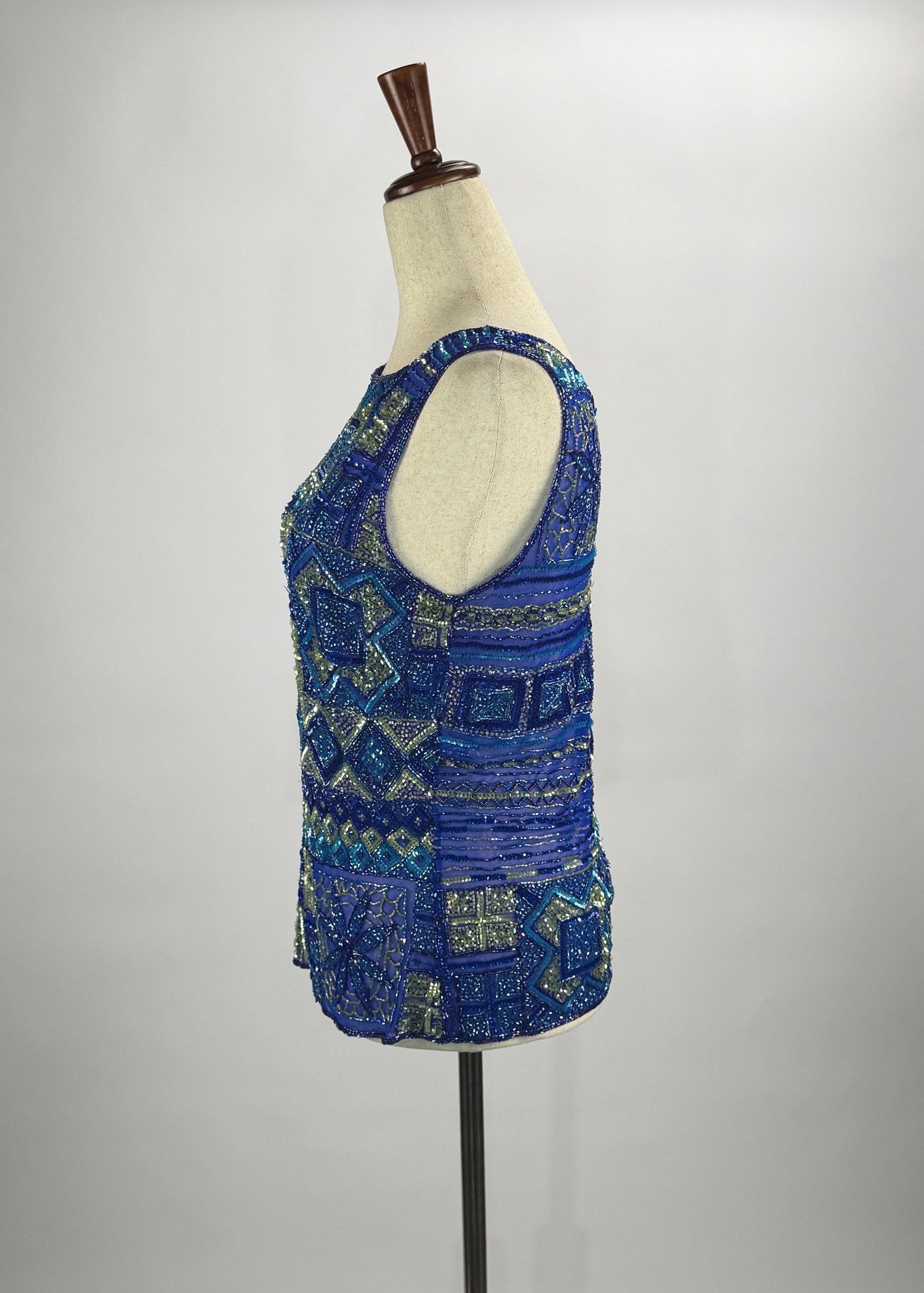 Vintage Chaudry Sequin Sleeveless Top