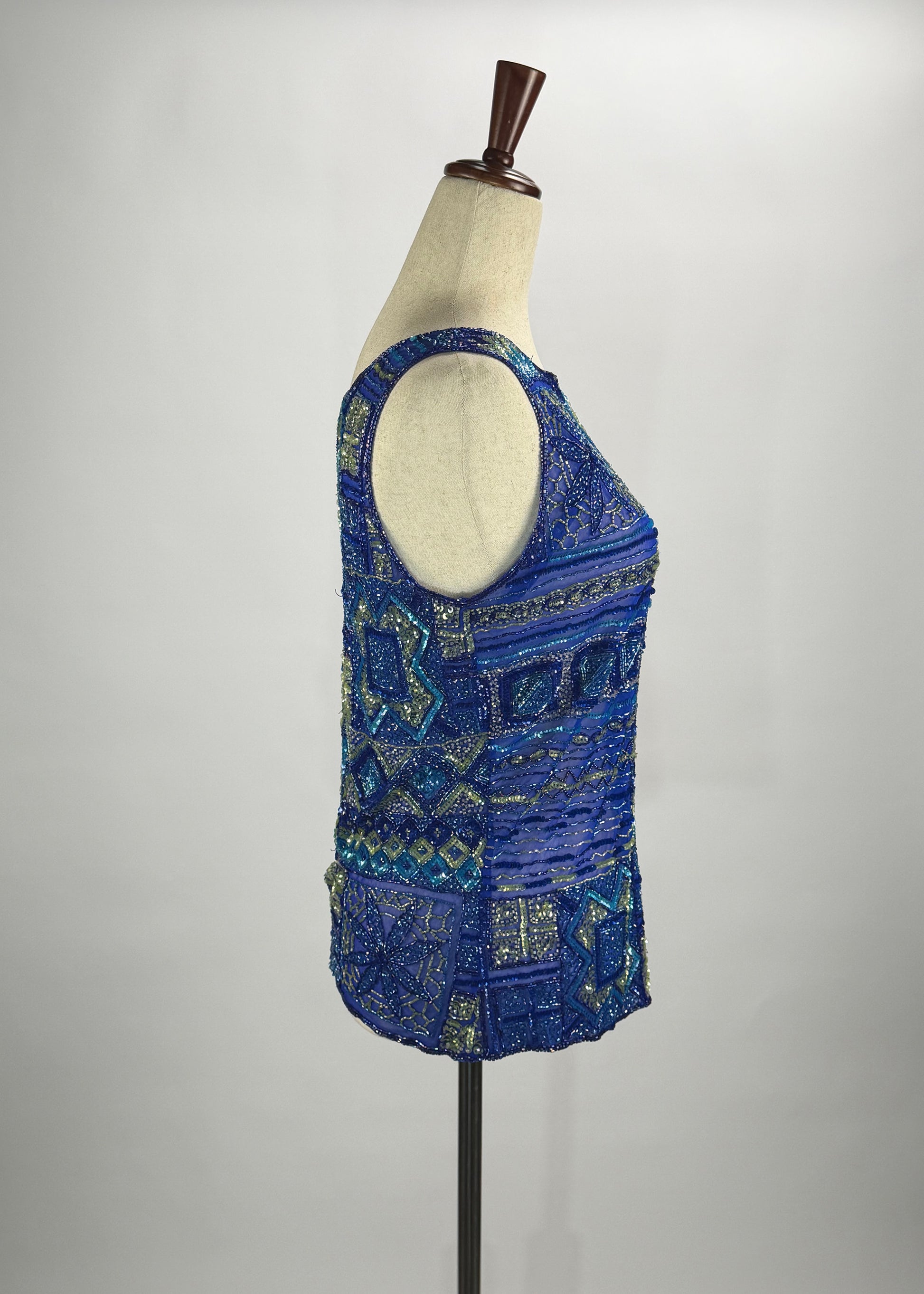 Vintage Chaudry Sequin Sleeveless Top