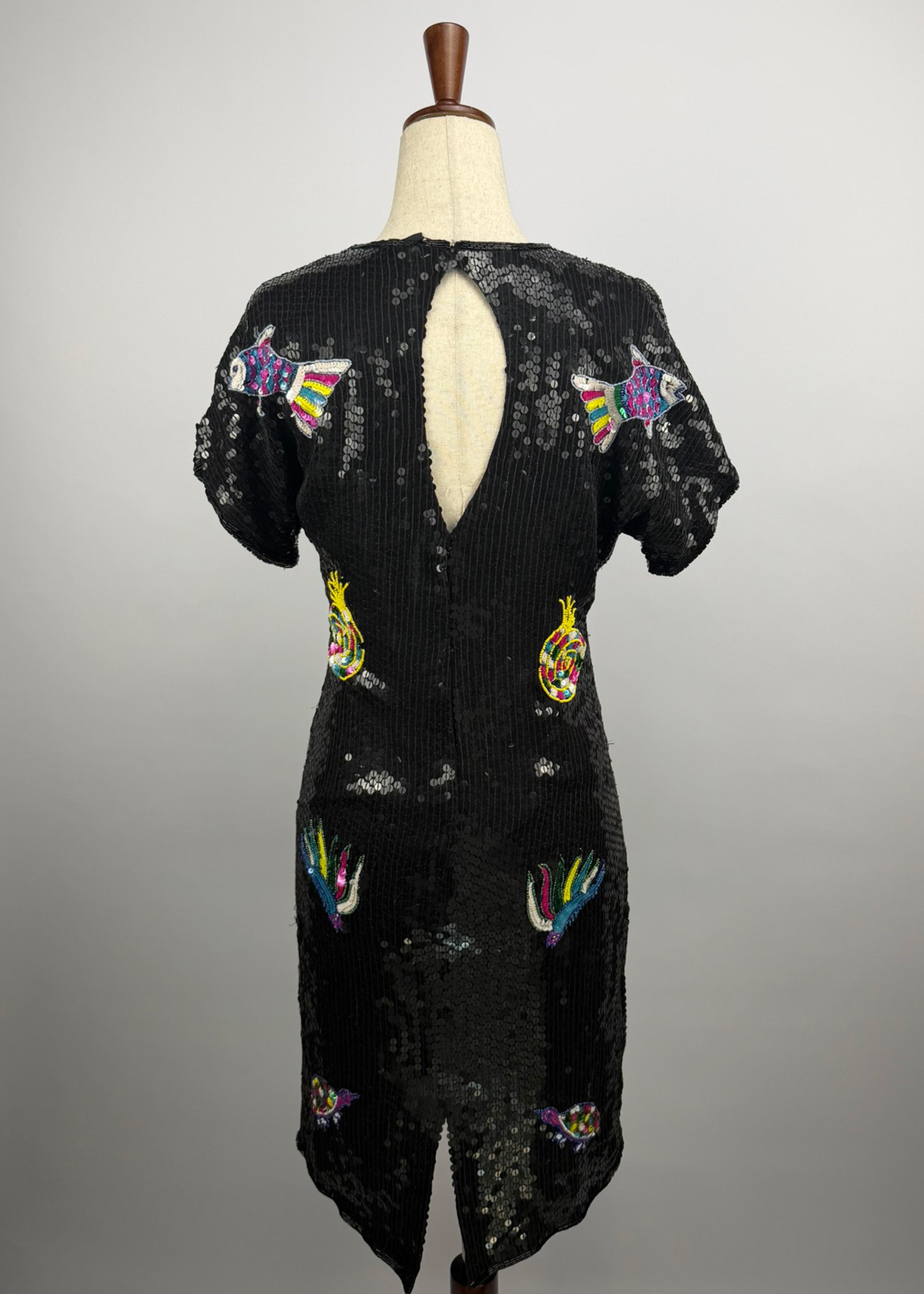 Elegance Vintage Silk Sequin Dress