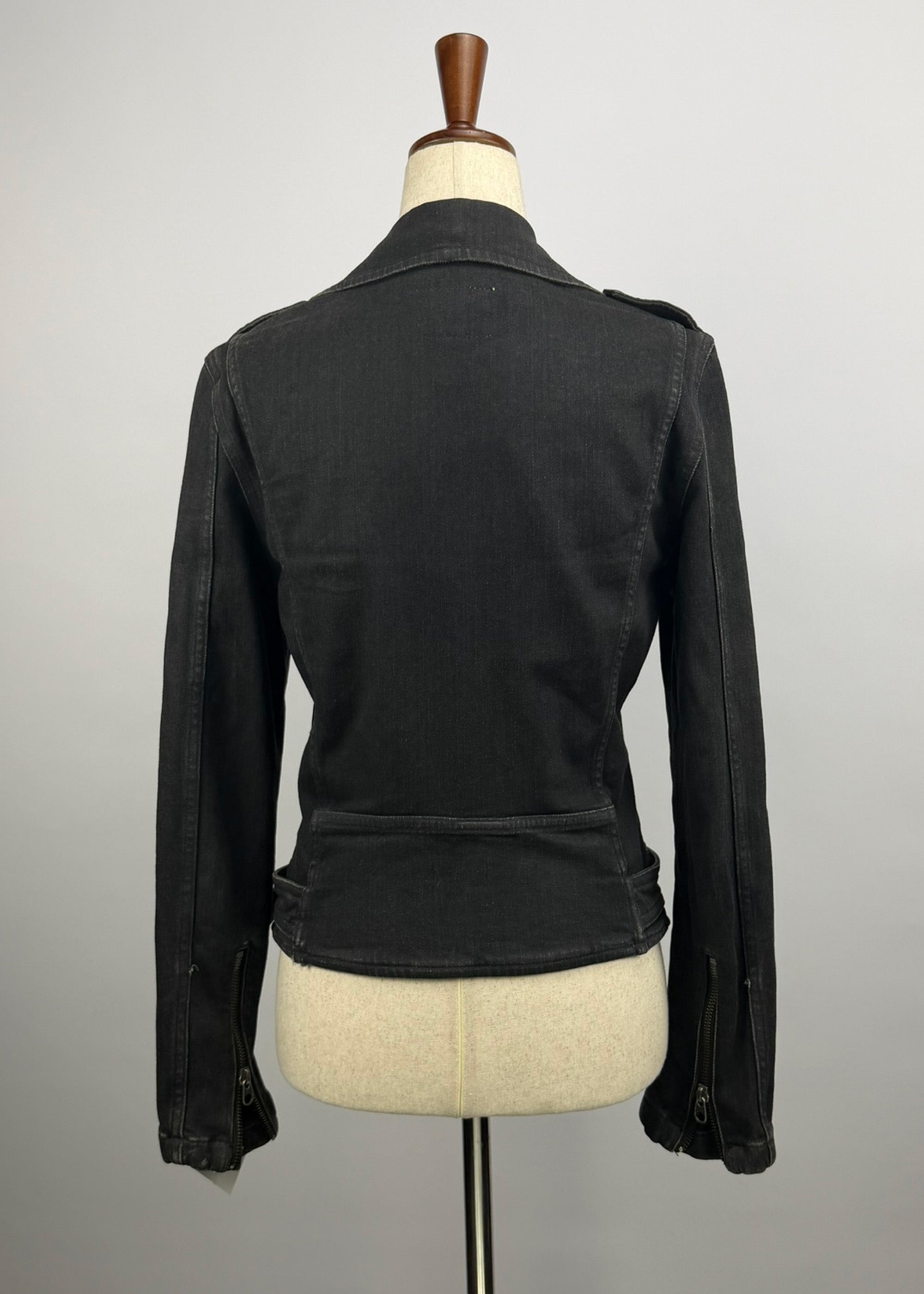 Levis Charcoal Denim Moto Jacket