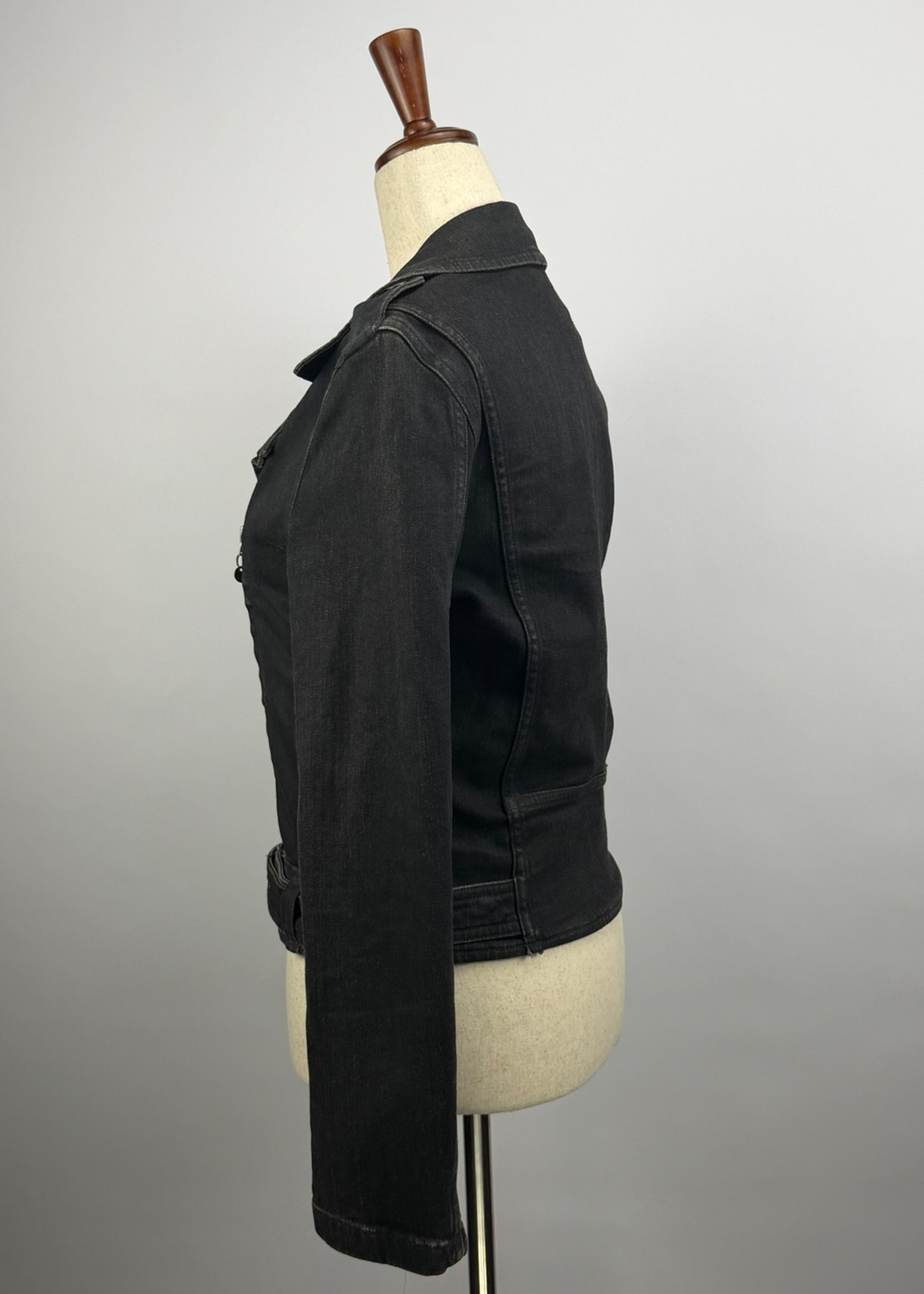 Levis Charcoal Denim Moto Jacket