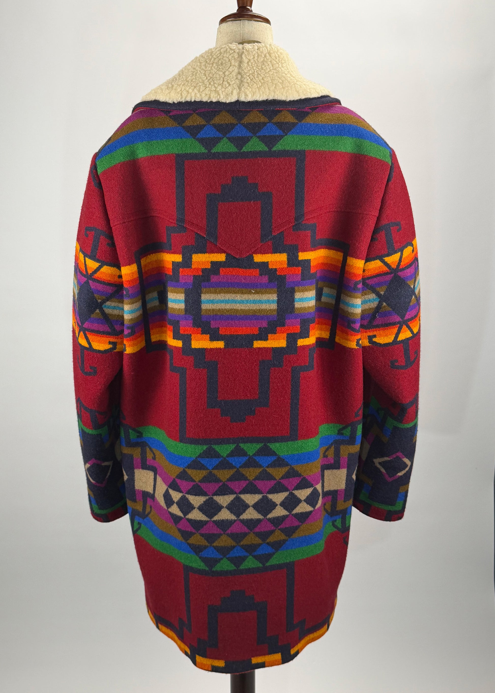 Pendeltion Aztec Print Pure Wool Mens Coat