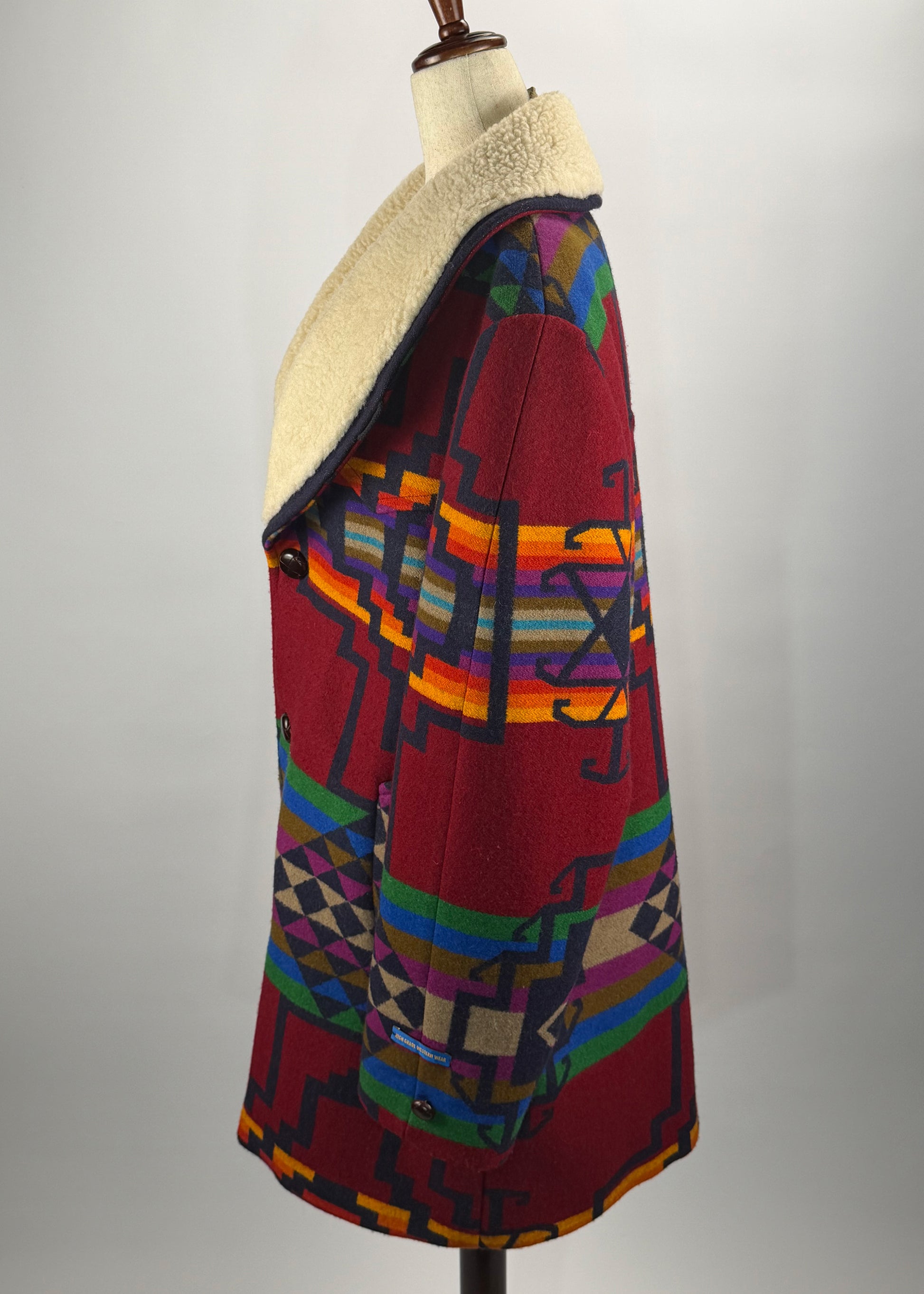 Pendeltion Aztec Print Pure Wool Mens Coat