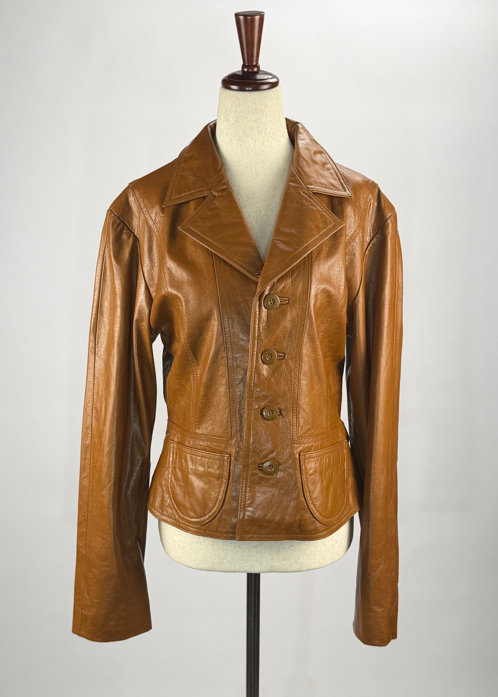 Vintage Wilsons Maxima Womens Tan Leather Jacket