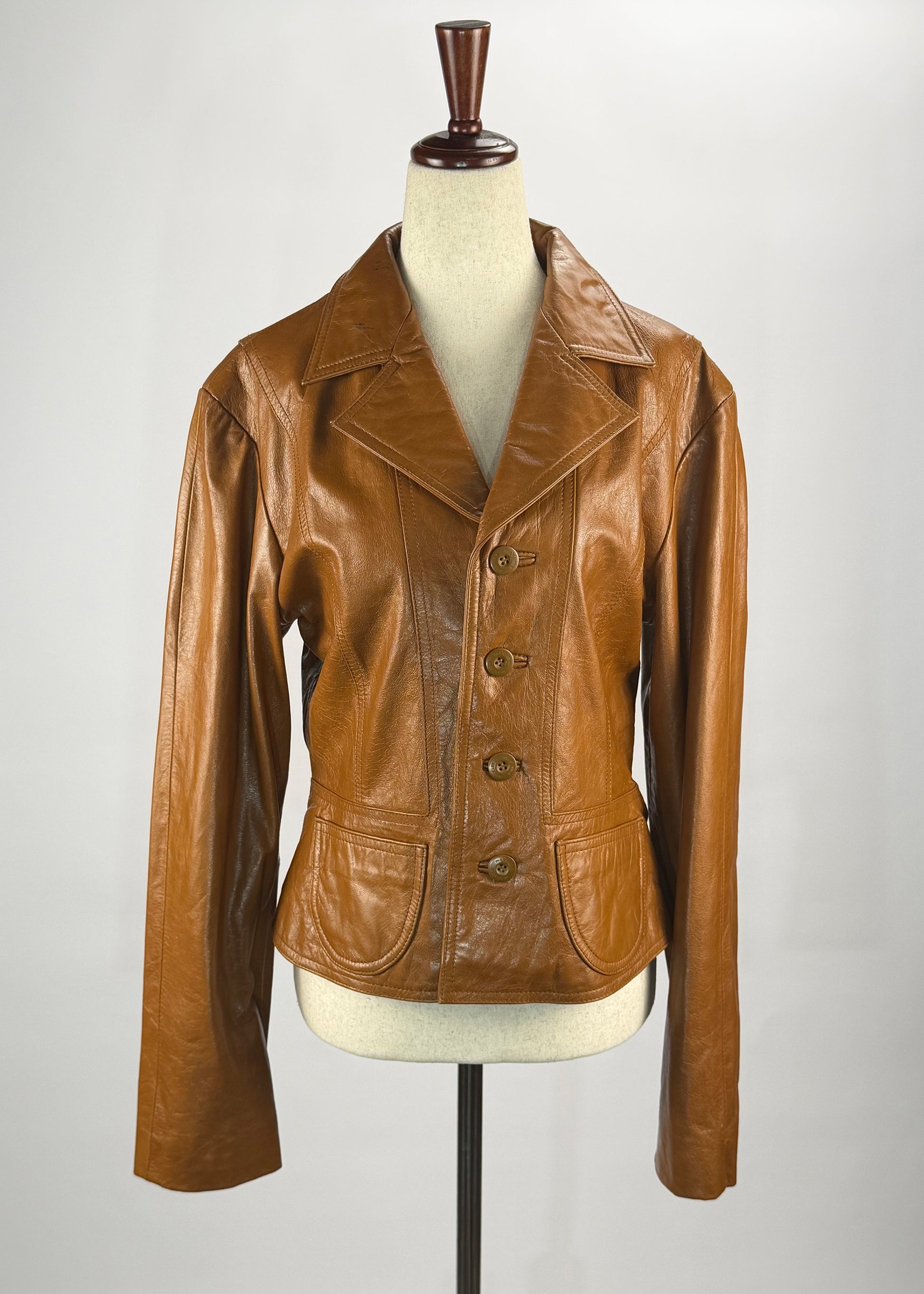 Vintage Wilsons Maxima Womens Tan Leather Jacket