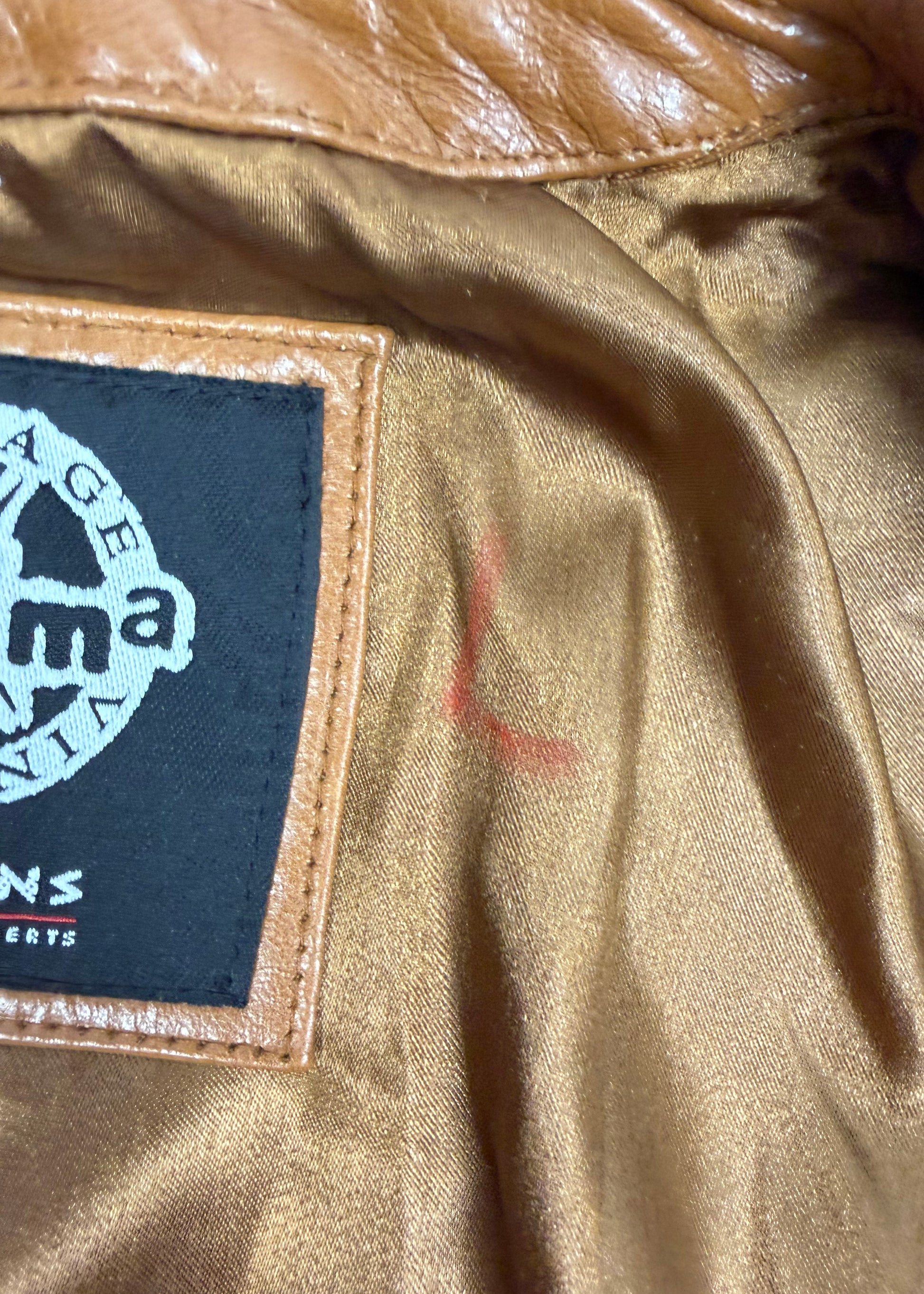 Vintage Wilsons Maxima Womens Tan Leather Jacket