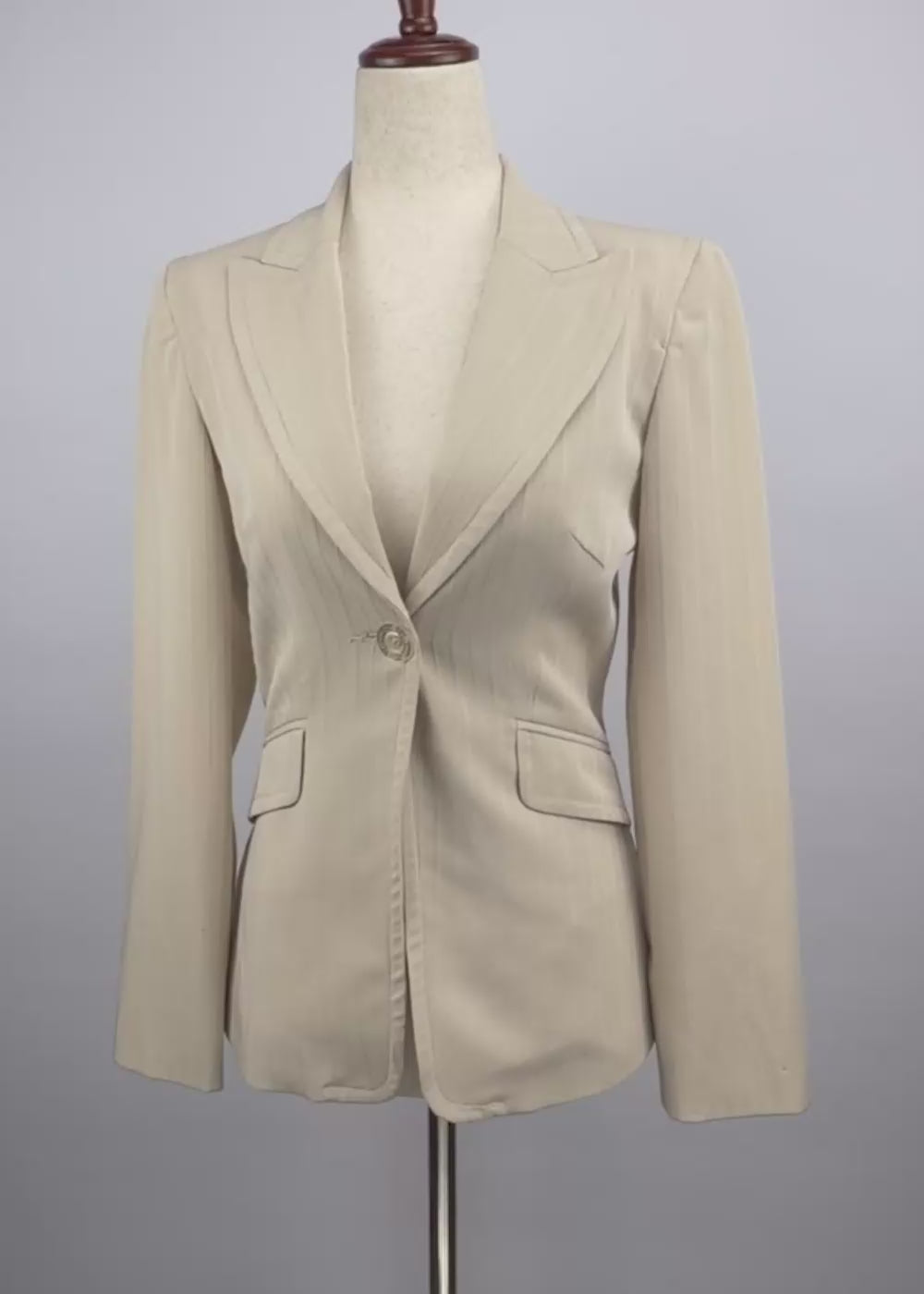 BEBE Fitted Beige Blazer